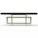 Wish You Were Here Black Marble and Whisper of Gold 48" Rectangular Cocktail Table