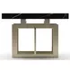 Wish You Were Here Black Marble and Whisper of Gold 48" Rectangular Cocktail Table