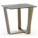 Counter Balance Brushed Gold and Smoked Bronze Glass Top Occasional Table Set