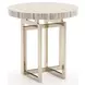 Wish You Were Here Sandstone and Whisper of Gold Round Side Table