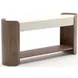 Fleur Porcini and Travertine 2 Drawer Console Table