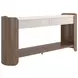 Fleur Porcini and Travertine 2 Drawer Console Table