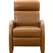 Clair Pretty G Yellow Brown Leather Push Thru The Arms Recliner