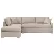 Clara Gray 112" Slim Arm Sleeper Queen LAF Sectional