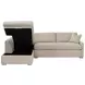 Clara Gray 112" Slim Arm Sleeper Queen LAF Sectional