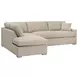Clara Gray 112" Slim Arm Sleeper Queen LAF Sectional