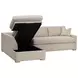 Clara Gray 112" Slim Arm Sleeper Queen LAF Sectional