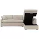 Clara Gray 112" Slim Arm Sleeper Queen RAF Sectional