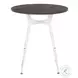 Clara Vintage White Metal And Espresso Bamboo Round Dinette Table