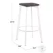 Clara Vintage White Metal And Espresso Bamboo Bar Stool Set Of 2
