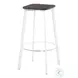 Clara Vintage White Metal And Espresso Bamboo Bar Stool Set Of 2