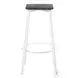 Clara Vintage White Metal And Espresso Bamboo Bar Stool Set Of 2