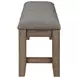 Harrisburg Gray Upholstered Dining Bench