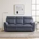 Clifton Blue 85" Double Reclining Sofa With Drop Down Cup Holders