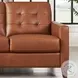 Cassian Nutmeg Top Grain Leather Loveseat