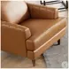 Ada Cognac Leather Upholstered Lounge Chair