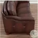 Bexley Caramel Leather 92" Sofa with Nailhead Trim