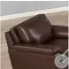 Ironvale Chestnut Leather Upholstered Accent Chair