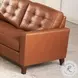 Cassian Nutmeg Leather 80" Sofa