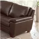 Ironvale Chestnut Top Grain Leather Loveseat