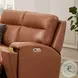 Varden Nutmeg Top Grain Leather Zero Gravity Power Reclining Loveseat with Power Headrest