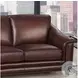 Bexley Caramel Leather 92" Sofa with Nailhead Trim