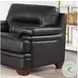 Calizor Black Leather Upholstered Lounge Chair