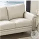 Wendover Vanilla Top Grain Leather Loveseat