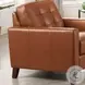 Cassian Nutmeg Leather Upholstered Accent Chair