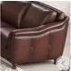 Bexley Caramel Leather 67" Loveseat with Nailhead Trim