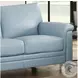 Wendover Spa Blue Top Grain Leather Sofa