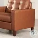 Cassian Nutmeg Leather Upholstered Accent Chair
