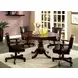 Rowan Cherry Octagonal Dining and Gaming Room Set with Cup Holder