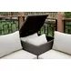 Davina Brown and Beige 3 Piece 104" Outdoor Patio Set with Storage