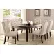 Sania Antique Black and Beige Upholstered Wingback Chair Set of 2