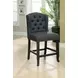 Sania Antique Black and Gray Upholstered Counter Height Chair Set of 2