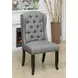 Sania Antique Black and Light Gray Upholstered Wingback Chair Set of 2