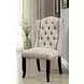 Sania Antique Black and Beige Upholstered Wingback Chair Set of 2