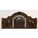 Flandreau Brown Cherry and Espresso King Upholstered Sleigh Bed