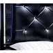 Bellanova Black Queen Upholstered Panel Bed with LED Light