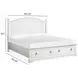 Crownfall Whisper White and Cerused Nutmeg King Storage Panel Bed