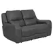Demetrius Dark Gray Power Reclining 66" Loveseat with USB Charging