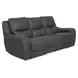 Demetrius Dark Gray 90" Power Reclining Sofa with USB Charging