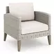 Carezza Taupe and Natural Upholstered 5 Piece Conversation Set