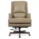 Wright Beige Leather Upholstered Swivel Tilt Executive Chair
