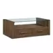 Garland Toffee Rectangular Glass Top Ocassional Table with Casters