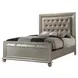 B0846J Silver Upholstered Panel Bedroom Set