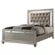B0846J Silver Upholstered Panel Bedroom Set