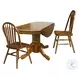 Classic Oak Burnished Rustic Plain Arrow Back Side Chair