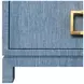 Cole Blue Dyed Rectangular 2 Drawer Glass Top Side Table